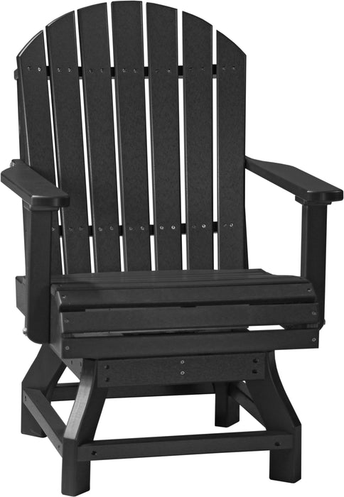 LuxCraft Recycled Plastic Adirondack Swivel Chair with Arms (DINING HEIGHT)