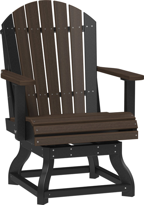 LuxCraft Recycled Plastic Adirondack Swivel Chair with Arms (DINING HEIGHT)