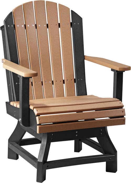 LuxCraft Recycled Plastic Adirondack Swivel Chair with Arms (DINING HEIGHT)