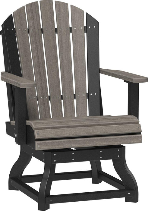 LuxCraft Recycled Plastic Adirondack Swivel Chair with Arms (DINING HEIGHT)