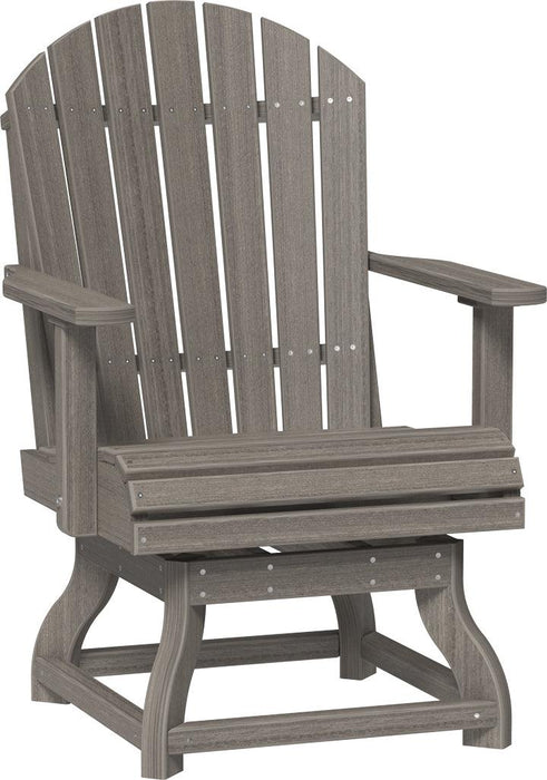 LuxCraft Recycled Plastic Adirondack Swivel Chair with Arms (DINING HEIGHT)