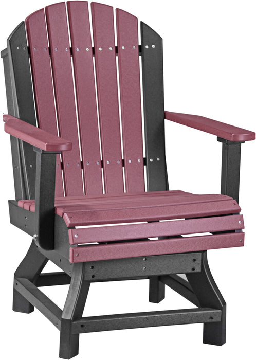 LuxCraft Recycled Plastic Adirondack Swivel Chair with Arms (DINING HEIGHT)