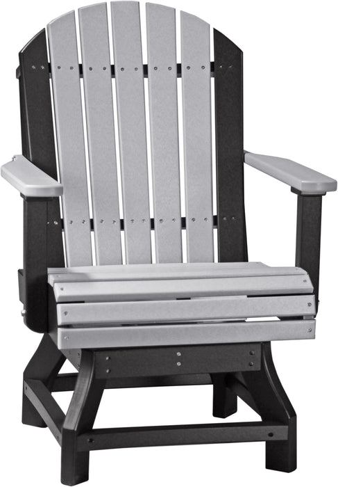 LuxCraft Recycled Plastic Adirondack Swivel Chair with Arms (DINING HEIGHT)