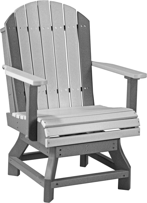 LuxCraft Recycled Plastic Adirondack Swivel Chair with Arms (DINING HEIGHT)