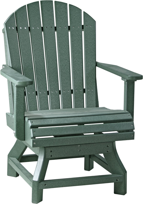 LuxCraft Recycled Plastic Adirondack Swivel Chair with Arms (DINING HEIGHT)
