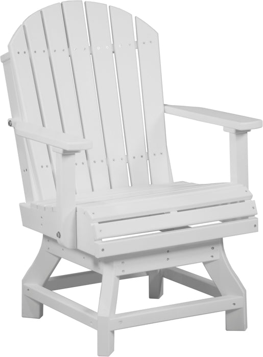 LuxCraft Recycled Plastic Adirondack Swivel Chair with Arms (DINING HEIGHT)