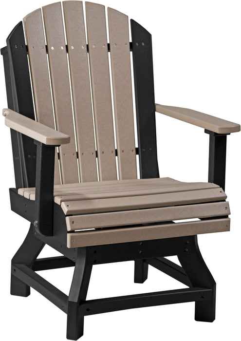 LuxCraft Recycled Plastic Adirondack Swivel Chair with Arms (DINING HEIGHT)