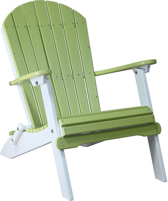 LuxCraft Recycled Plastic Folding Adirondack Chair
