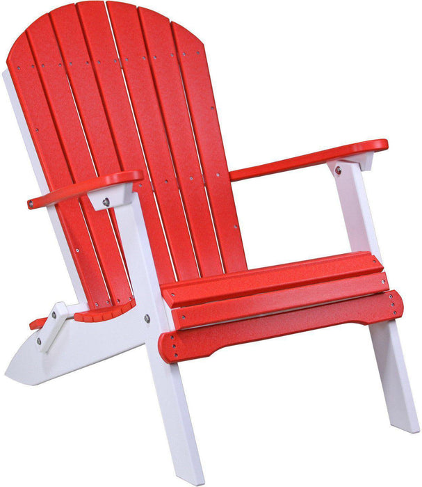 LuxCraft Recycled Plastic Folding Adirondack Chair