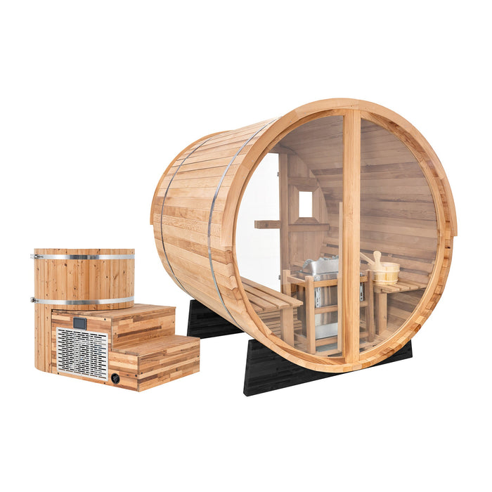 Redwood Outdoors Vista Sauna x Alaskan All-In-One Cold Plunge