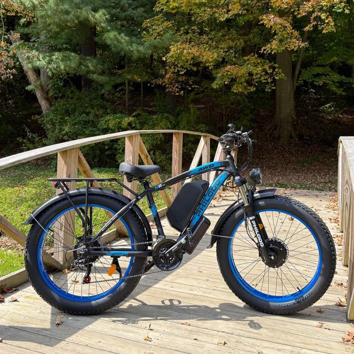 PHILODO Upgraded H8 60V Dual Motor Fat Tire Electric Bike 5000 Watts