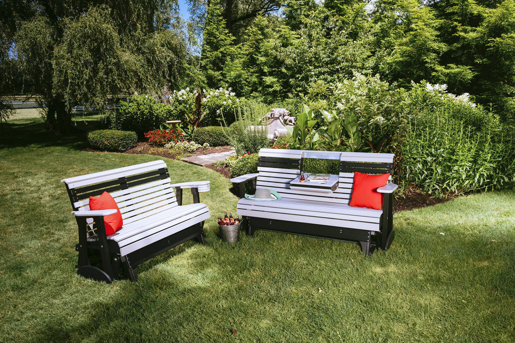 LuxCraft Rollback Recycled Plastic 4ft. Plain Patio Glider
