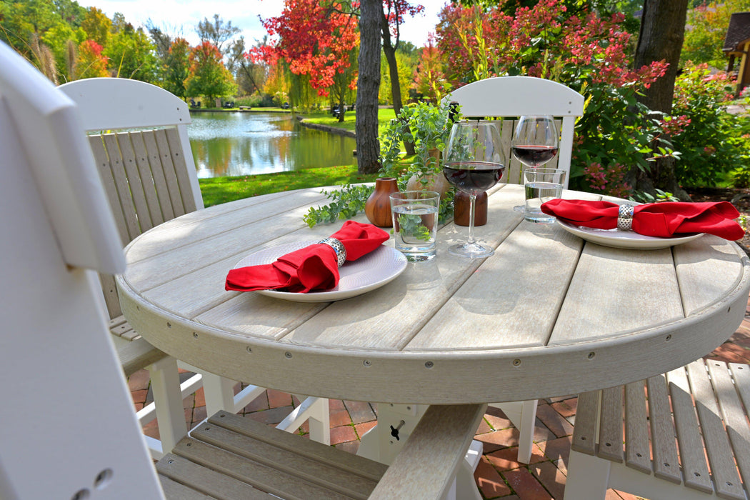 LuxCraft Recycled Plastic 4' Round Table (COUNTER HEIGHT)