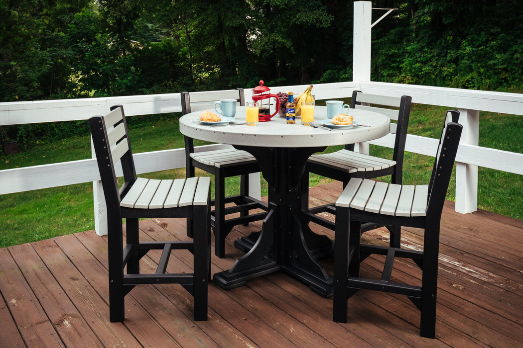 LuxCraft Recycled Plastic 4' Round Table (BAR HEIGHT)