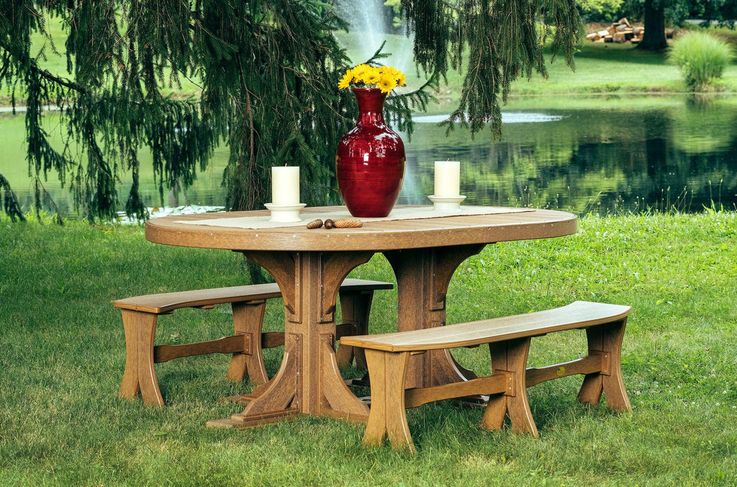 LuxCraft Recycled Plastic 4x6' Oval Table (COUNTER HEIGHT)