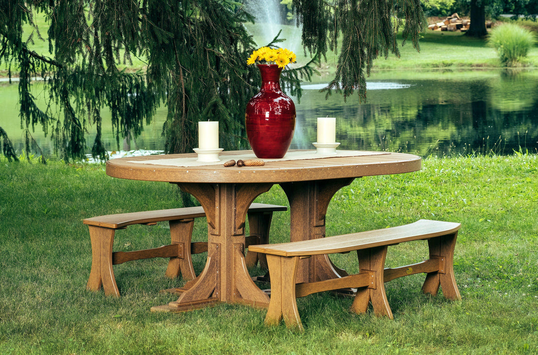LuxCraft Recycled Plastic 4x6' Oval Table (BAR HEIGHT)
