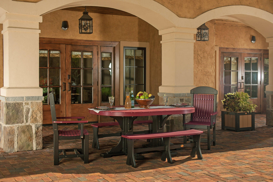 LuxCraft Recycled Plastic 4x6' Oval Table (BAR HEIGHT)