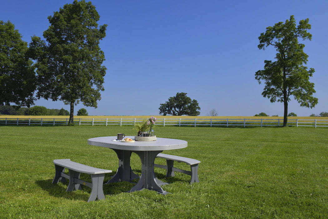 LuxCraft Recycled Plastic 4x6' Oval Table (DINING HEIGHT)
