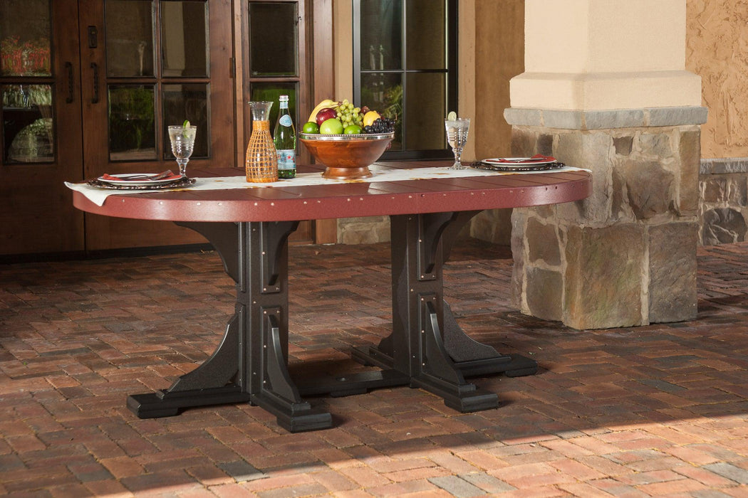 LuxCraft Recycled Plastic 4x6' Oval Table (COUNTER HEIGHT)