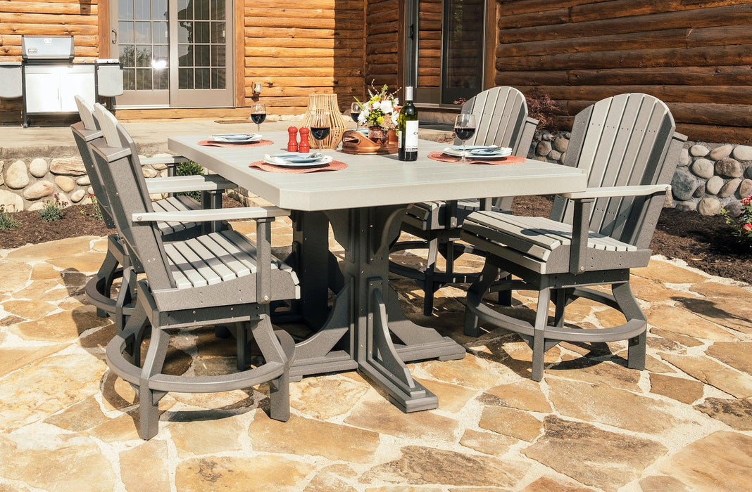 LuxCraft Recycled Plastic 4x6' Rectangular Table (BAR HEIGHT)