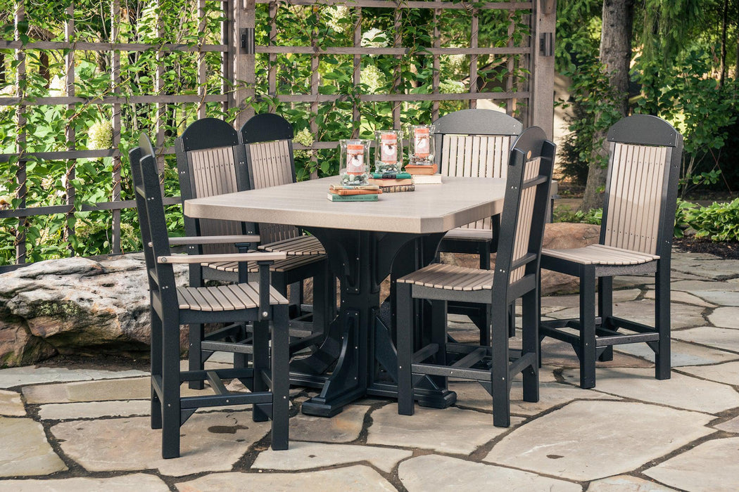 LuxCraft Recycled Plastic 4x6' Rectangular Table (BAR HEIGHT)