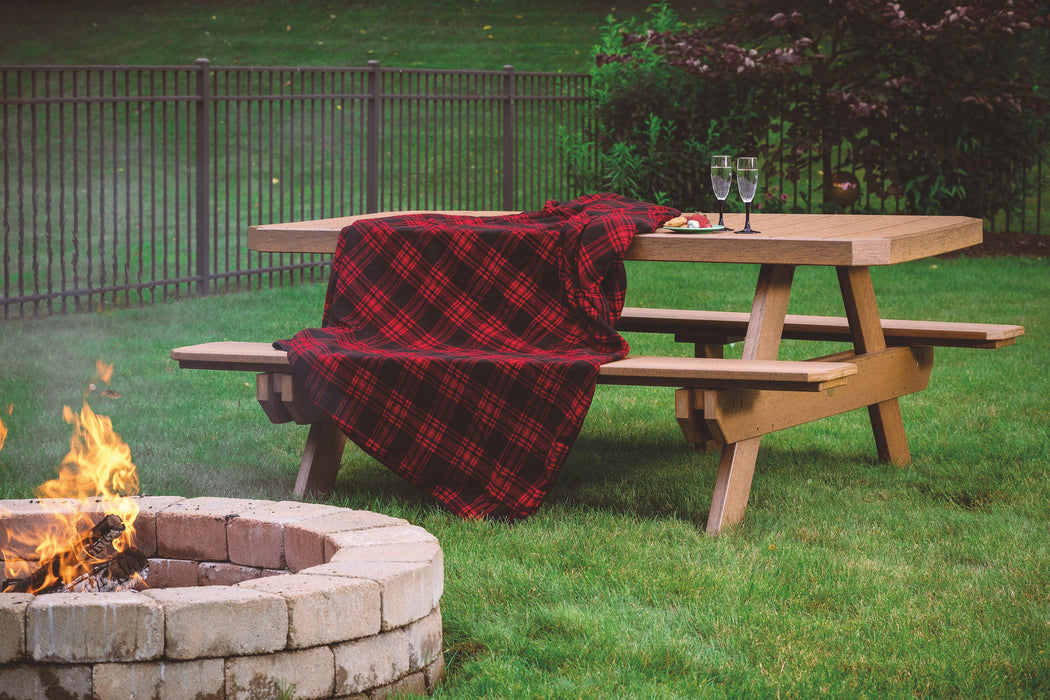 LuxCraft Recycled Plastic 6' Dining Height Rectangular Picnic Table