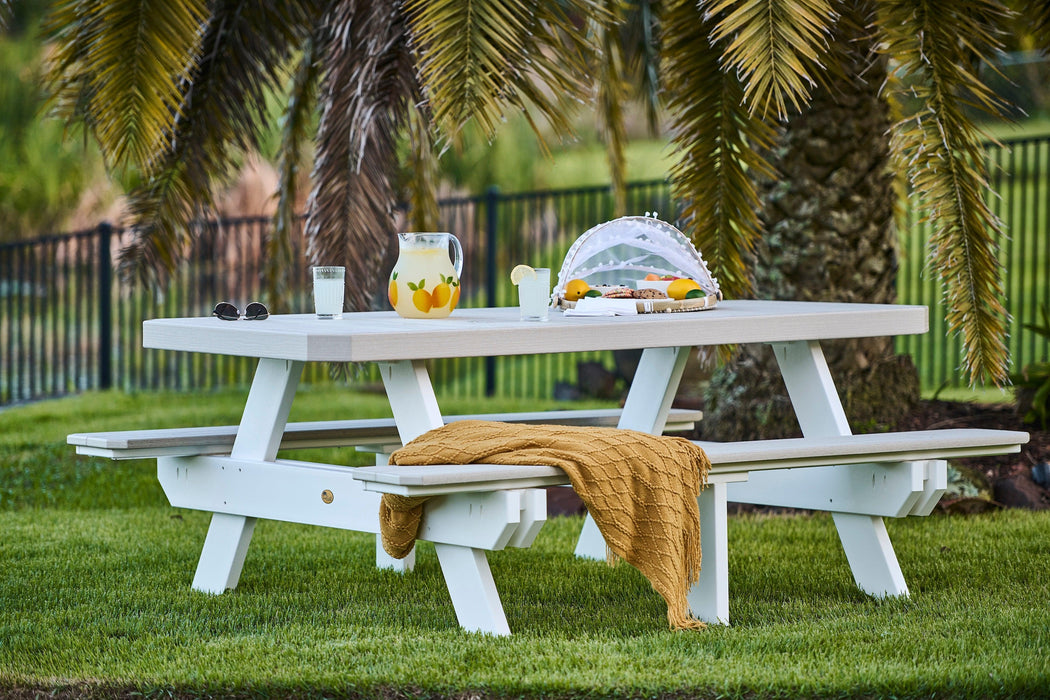 LuxCraft Recycled Plastic 6' Dining Height Rectangular Picnic Table