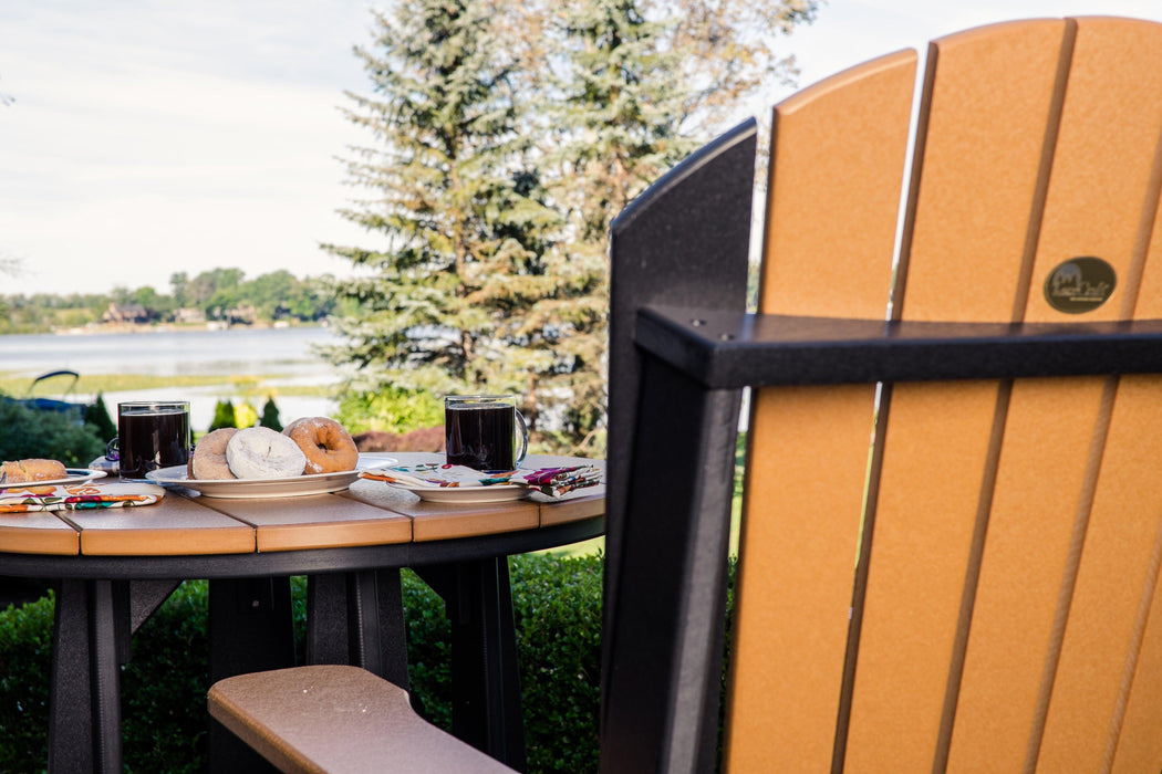 LuxCraft Recycled Plastic Counter Height Adirondack Balcony Table Set