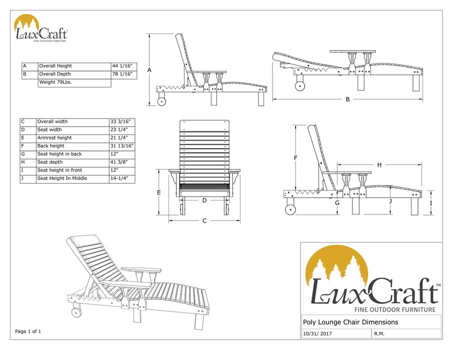 LuxCraft Recycled Plastic Lounge Chair