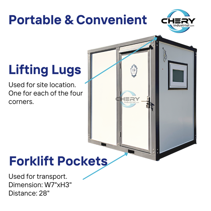 Chery Industrial  Bastone Portable Toilet with Shower Curtain Style
