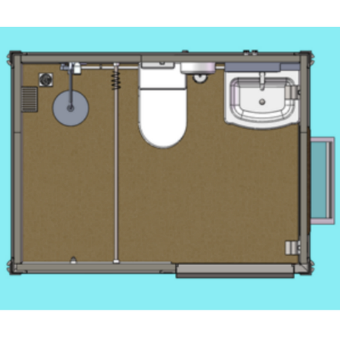 Chery Industrial  Bastone Portable Toilet with Shower Curtain Style
