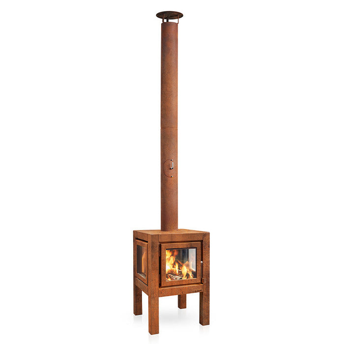 RB73 Quaruba L 3-Sided Outdoor Fireplace QUARUBA-L-3