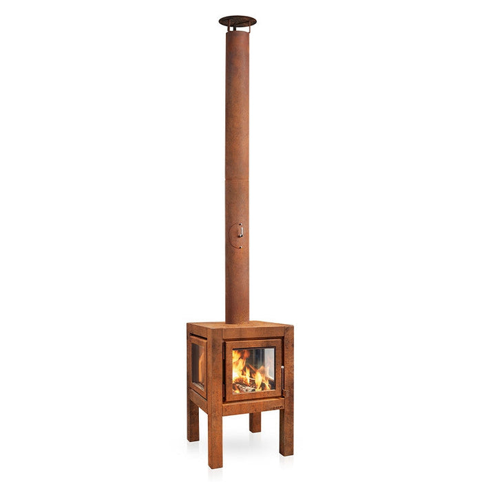 RB73 Quaruba L 4-Sided Outdoor Fireplace QUARUBA-L-4