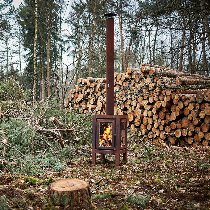 RB73 Quaruba XXL 3-Sided Outdoor Fireplace QUARUBA-XXL-3