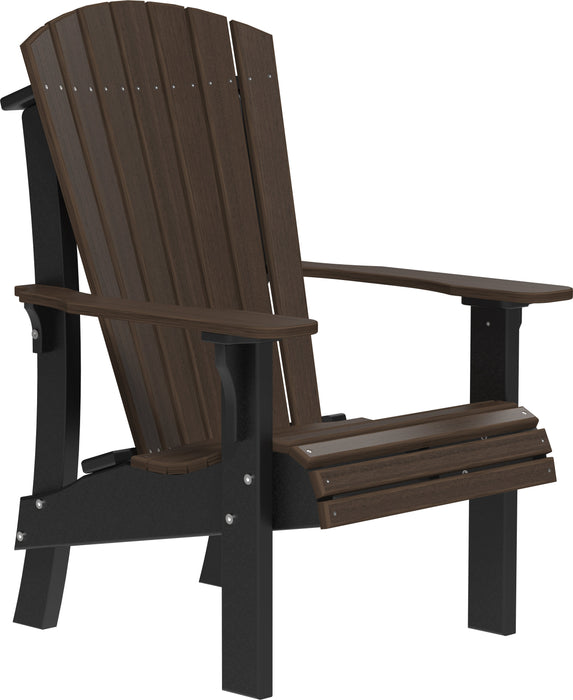 LuxCraft Recycled Plastic Royal Adirondack Chair with Elevated Seat Height