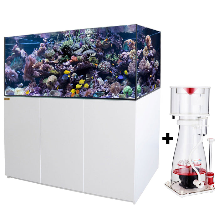 Aqua Dream 185 Gallon Coral Reef Aquarium Ultra Clear Glass Tank & Built in Sump All White - UPDATE