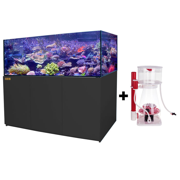 Aqua Dream 220 Gallon Coral Reef Aquarium Ultra Clear Glass Tank & Built in Sump All Black - UPDATE