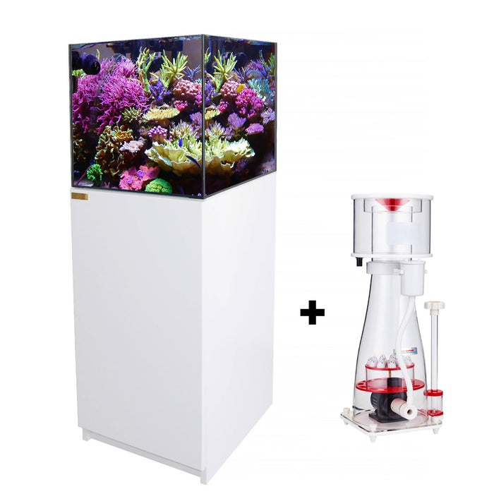 Aqua Dream 50 Gallon Reef Tank Aquarium Ultra Clear Glass & Built in Sump All White
