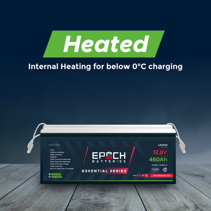 Epoch Batteries 12V 460Ah | Heated & Bluetooth | LiFePO4 Battery - Epoch Essentials