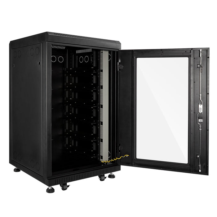 Rich Solar ALPHA 5 Series 6-Slot Battery Rack Cabinet, 600A Busbars, Casters (No Batteries)