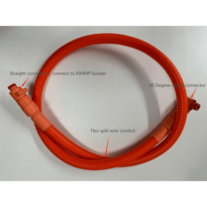 RUIXU | 1/0 AWG cables - Straight + 90 degree angle pluggable connector, Play and Plug, 140cm