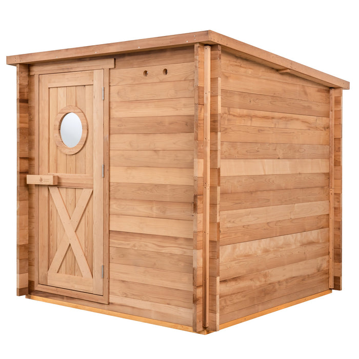 Redwood Outdoors Garden Outdoor Sauna - 8 Person w/ Harvia Spirit Wi-Fi 8kW Heater
