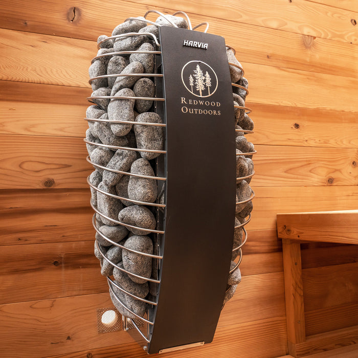 Redwood Outdoors Summit Outdoor Sauna - 6 Person w/ Harvia Spirit Wi-Fi 8kW Heater