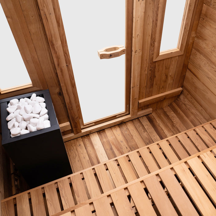 Redwood Outdoors Summit Outdoor Sauna - 6 Person w/ Harvia KIP 8kW Heater