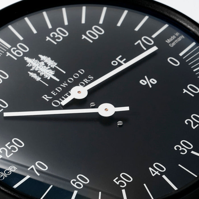 Black 5" Dial Thermometer/Hygrometer