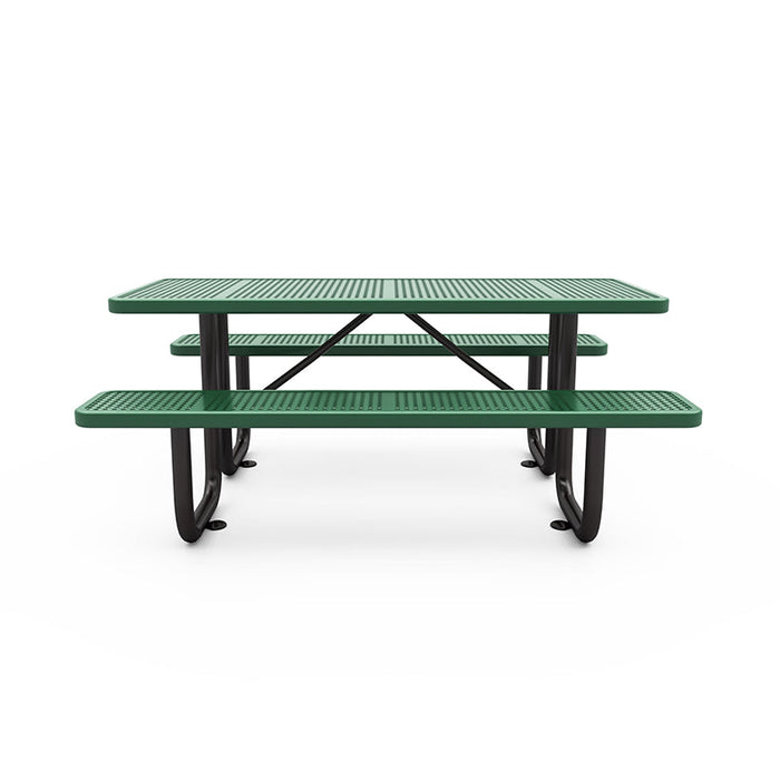 Wisdom 6' Rectangular Picnic Table Perforated Pattern QSSAP-21001-110