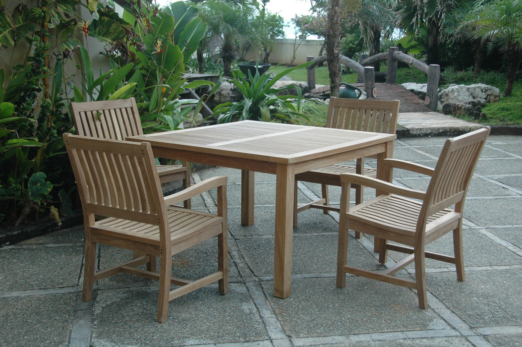 Anderson Teak SET-106C Windsor Rialto Armchair 5-Pieces Dining Set