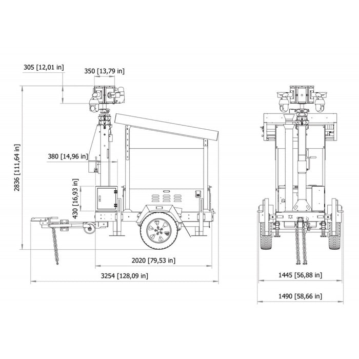 Chery Industrial 870W Solar Surveillance Trailer