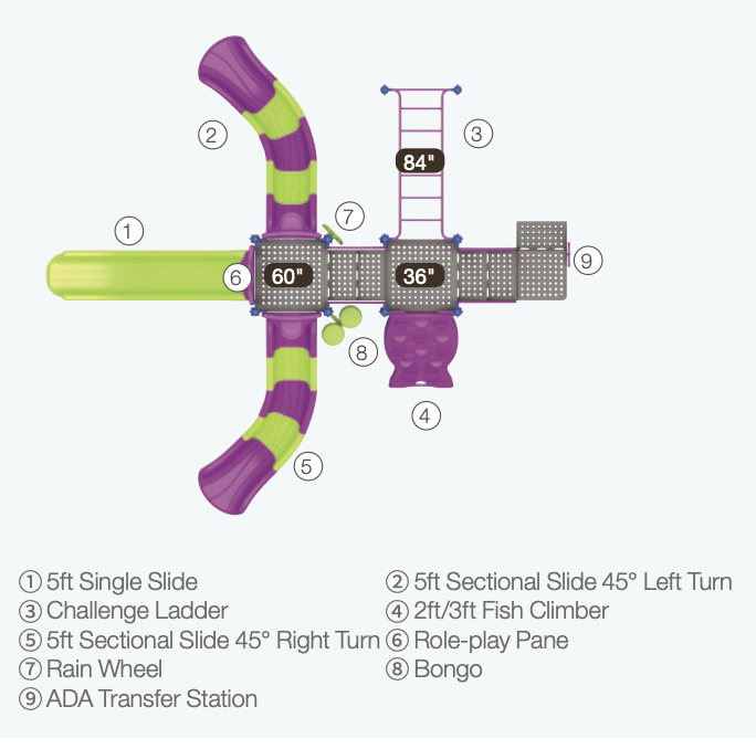World Klass Play Triton'S Tripod Playground WKP35-0016