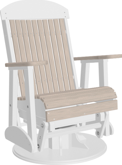 LuxCraft Classic Highback Recycled Plastic 2ft Swivel Glider Chair